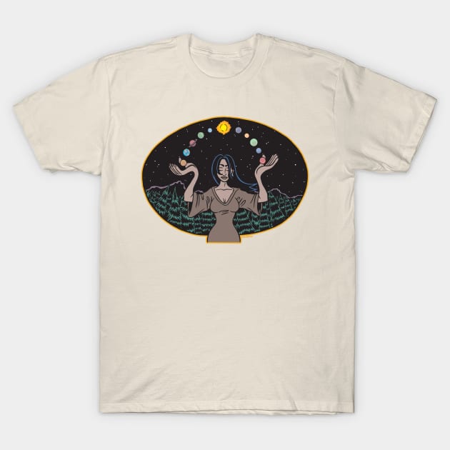 Celestial Mother T-Shirt by nearmintpress